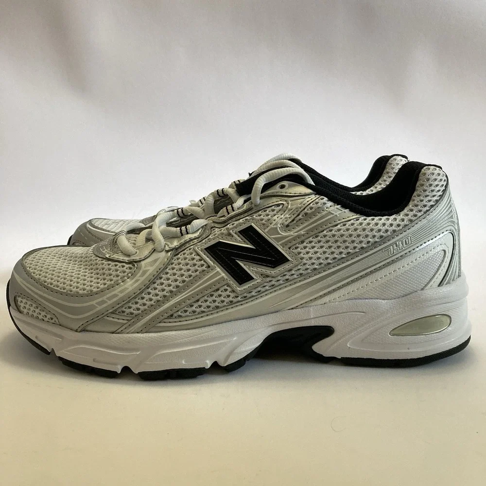 Mens Size 8 - New Balance 740 Shoes White/Metallic Silver/Black Sneakers U740NW2